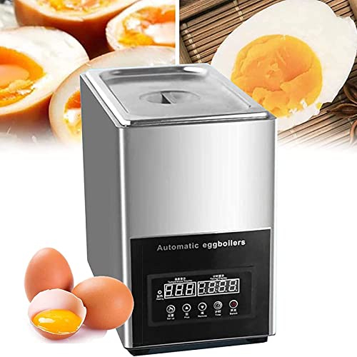 GEHPYYDS Cuociuova Commerciale da 9 Litri, Cuociuova da 800 W, Cuociuova Professionale di Grande capacità, Temporizzato 0~99 Minuti 50 Uova Macchina per Uova Mezze Sode