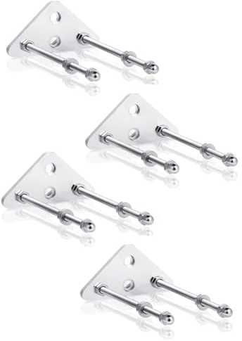 Fubdnefvo 4 Stück Skateboard-Wandhalterung, Metall-Skateboard-Aufhänger mit Schraubenlöchern für die Aufbewahrung Von Skateboard-Decks
