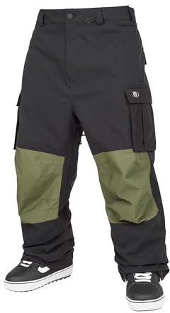 Volcom Herren Nwrk Baggy Cargo Snowboard Ski Pant Hose, Schwarz S5, Mittel