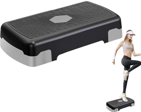 Übungsschritt – Höhenverstellbarer Aerobic-Stepper-Step-Trainer, Tragbarer Übungs-Aerobic-Stepper | Fitness-Transformations-Trittbrett Mit 3 Erhöhungen, Cardio-Kraft- Und Trainingsgerät Für Zuhause