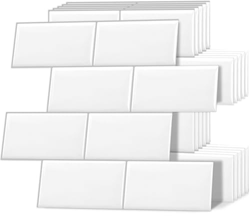 DEWOO Credence Adhesive Autocollant Carrelage Adhesif Mural Cuisine 10 PCS