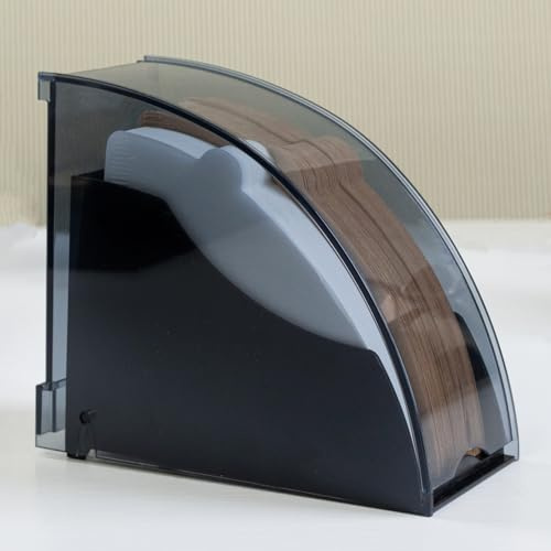 IZKOOKE Cone Coffee Filter Holder with Lid, Filter Paper Storage Box Dustproof and Moistureproof, Coffee Station Organizer for Counter Bar/Home/Office, Compatible with #1/#2/V60 (black)