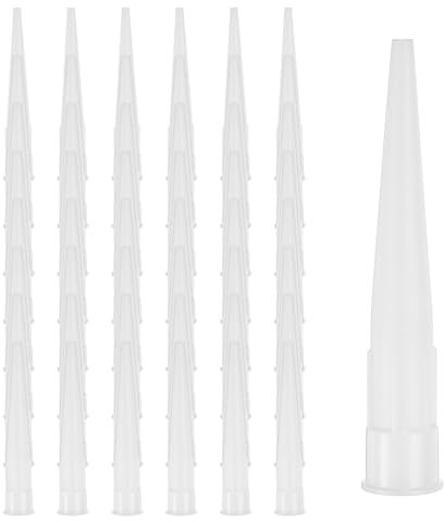 sourcing map 50pcs Caulking Gun Extender Plastic Caulk Nozzle Tip Tool Caulk Nozzles Applicator for Sausage Caulking Gun, White