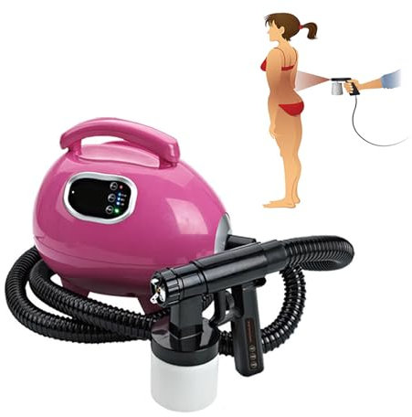 LBMED Bronze Tan Spray Tan-Maschine, Bräunungsmaschinen-Sprühpistole Mit 100ml Gießflaschenkapazität, Einstellbarer 3Gang-Windgeschwindigkeit Und Heizfunktion, 360°natürlich,gleichmäßig Und Langlebig