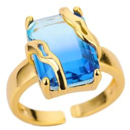 Hasdnker Ring Ringe Damen Bijouterie Herren Quadratische Blaue Zirkon Ringe Für Frauen Männer Ring Punk Einstellung Prong Knuckle Finger Hochzeit Schmuck Jz2741G-3