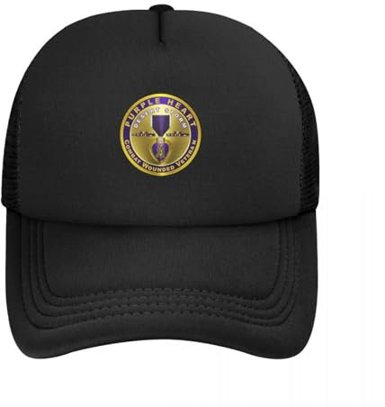 ZTQTQZZ Atmungsaktiv Mesh Baseball Kappe Sporthut Purple Heart Medal Desert Storm Veteran Baseball Cap Sonnenkappe Neu im Hut Rave modischer Designer Mann Frauen