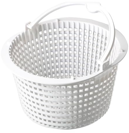 Skimmer Korb 16.5cm I Ersatzkorb FürStandard Skimmer I Pool Vorfilter I Pool Sieb 16.5 cm Durchmesser I Mit Griff FürEinfache Entnahme,Chlorbeständig,Stabil,2 Stück(BodenØ 12cm,ÖffnungsØ 16,5cm)