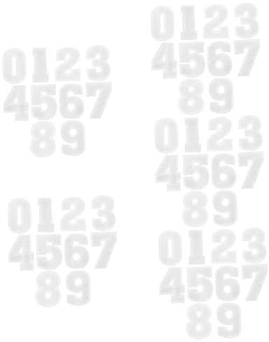 Artibetter 15 Set Decorazione di patch digitali nozze cerotti numero maglie Toppa toppe numeriche decorative Patch fai -da -te stirare sui numeri delle toppe patch numeri tessuto saia bianca