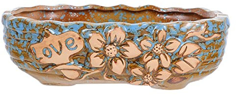 JOINPAYA Maceta De Cerámica Grande para Suculentas Decoración para Balcón y Jardín Maceta para Balcón y para Jardín