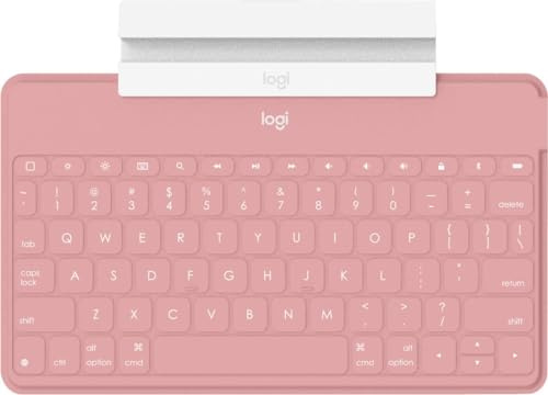 Logitech Keys-To-Go Clavier, Clavier QWERTZ GERMAN Allemand - Rose (Reacondicionado)