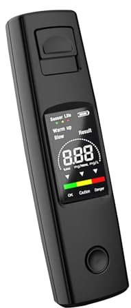 Alcohol Test Device - High-Accuracy Alcohol Breath Tester | Fast & Reliable Personal Use Breathalyzer, Compact Alcohol Detector For Safety, Portable Alcohol Breath Test Device For Home & Car