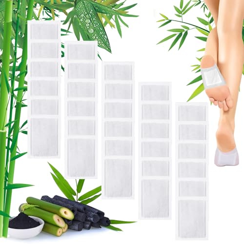 Parches de desintoxicación para pies, 30 unidades, almohadillas naturales de limpieza profunda para eliminar toxinas, mejorar la calidad del sueño, aliviar el estrés y aumentar la circulación