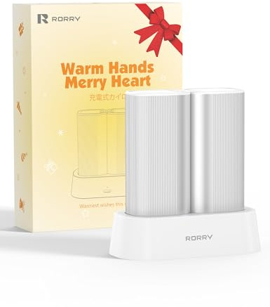 RORRY Handwärmer Elektrisch, 10000mAh Magnetische 2er-Pack, 4 Heizmodi 360° Rundum-Heizung Handwärmer Wiederaufladbar für Outdoor Camping Jagd Geschenke für Männer und Frauen