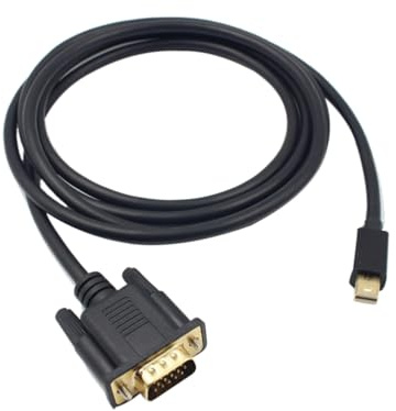 Lurrose Mini Displayport zu Vga Kabel Vergoldete Stecker Full HD Videoübertragung Kompatibel mit Laptop PC Monitor Projektor