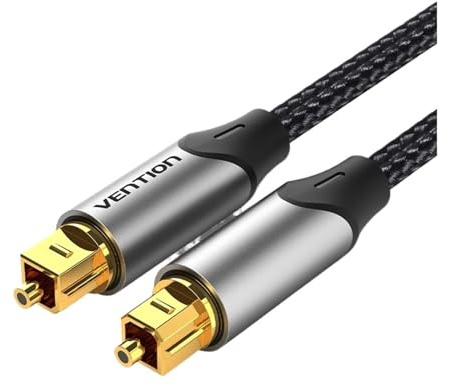 Câble audio optique numérique Vention Toslink SPDIF coaxial 1 m/2 m for amplificateurs Blu-ray Xbox 360 PS4 barre de son câble fibre optique(New Alloy shell,1.5m)