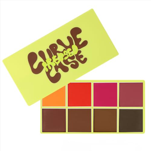 Made by Mitchell | Curve Case PRESSED Palettes | Make-up Palettes | Deep | Deep Shade Selection | 4 Bronze & 4 Blush Shades | Ultra-Blendable Pressed Powder Formula | Suitable for All Skin Types