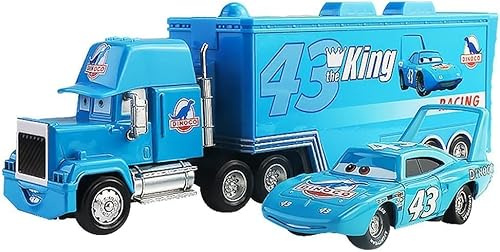 Lempefe Camion e auto da corsa per bambini, auto giocattolo 2 pezzi set di veicoli, figurina, vettore, modello di auto, regali perfetti per il bambino compleanno/premio (NO.43)