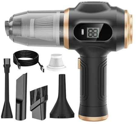 Générique Aspirateur À Main sans Fil | Aspirateur Portable pour Auto | Dépoussiéreur sans Fil Haute Aspiration,pour Voyage, Clavier, Poils d'animaux, Dortoir, Petits Espaces, Et Nettoyage Domestique