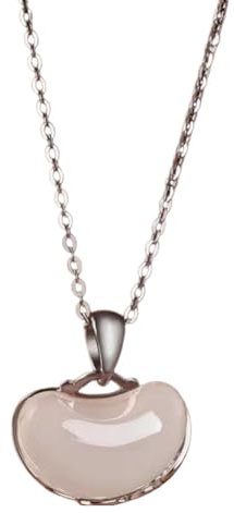 KJHFD Collana a Ciondolo calcedonio Naturale Argento per Donne 18k coglioni di Fagioli Acacia in Oro