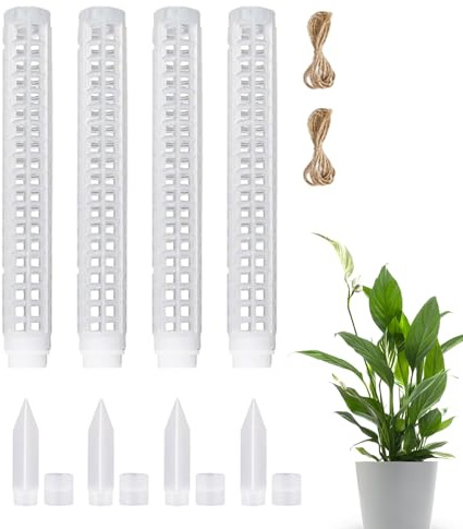 Set di bastoncini di muschio impilabili da 63,5 cm, design a rete, per orchidee, pomodori, giardino, contenitore per piante, giardinaggio, interni ed esterni e
