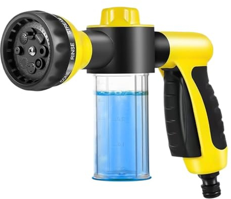 Pistola pulverizadora a presión | patrón de pulverización ajustable, alta presión, a prueba de fugas, conector de manguera robusto, para exteriores, hogar, jardín, césped, patio, riego de plantas
