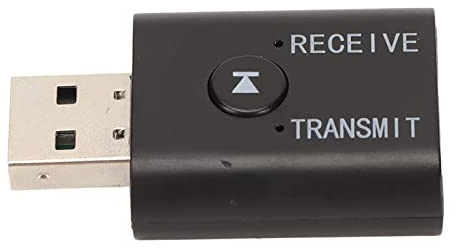 Qudinip Receptor y Transmisor Bluetooth USB 2 en 1, Adaptador Compacto para Altavoces Estéreo para el Hogar, PC y Coche