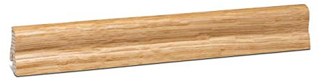 KGM Sockelleiste ExPress – Fußbodenleiste aus Fichte Massivholz – furniert – Eiche natur lackiert – Maße: 2400 x 20 x 42 mm – 1 Stück