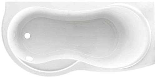 Novellini Venus Standard encastrer 180x80 H55 cm installation droite DX baignoire salle de bain d'angle rectangulaire asymétrique courbe ronde demi-rond économique traditionnelle blanc brillant