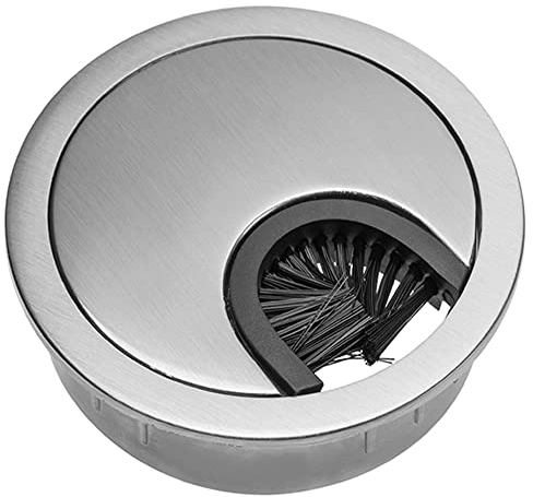 Mprofi MT® Passacavi per Scrivania-Organizzatore per Mobili per Ufficio-Passacavi in Metallo-Organizzatore per Scrivania-Scatola Cavi-Tappo Passacavi Per Scrivania-Uscita Cavi-Inox Ø60mm