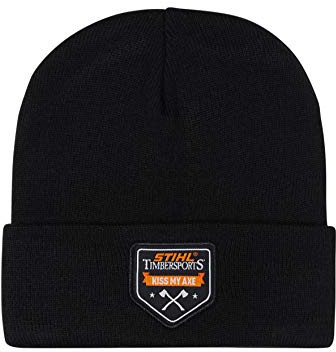 Stihl TimberSport Berretto Cappello Invernale Kiss My Axe Nero