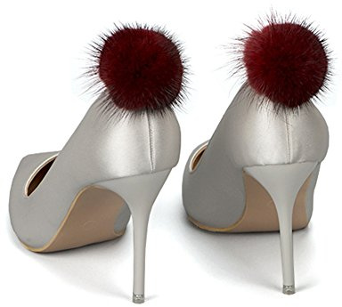 YOUMU Frau Schuhe Zubehör Schuhclips Pompon 10 Farben(2 Stücke)