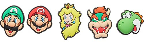 Crocs Decorazione scarpe Jibbitz 5 pezzi, Personalizza con Jibbitz per Crocs Super Mario One-Size