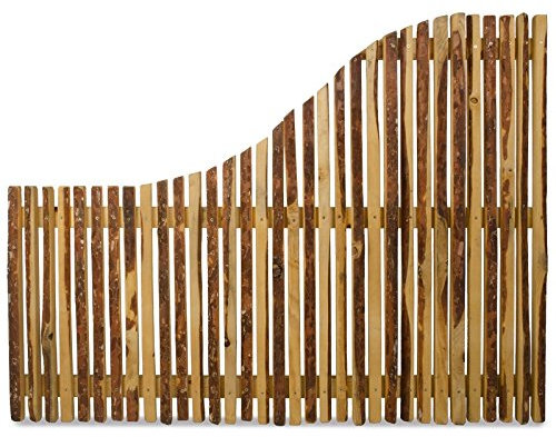 Weidenprofi Sichtschutz, Holzzaun Modell WALDEN, Gartenzaun aus Lärchenholz, Größe (BxH): 150 x 67-116 cm, links steigend