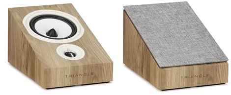 Triangle - BOREA BRA1 - Enceinte d'Effets 3D Home-Cinéma - Compatible Atmos/DTS: X/Auro 3D – Polyvalence Atmos & Surround - Rendement 89 DB/W/m - 206 x 180 x 300 mm - Chêne Clair (Paire)