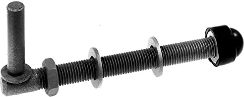 Alberts 410636 Kloben | ein Paar, zum Durchschrauben, verstellbar | feuerverzinkt | Dornmaß Ø13 mm | Länge 160 mm | Gewinde M12