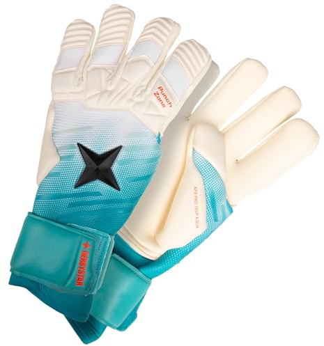 Derbystar Pro Grip Aqua Torwarthandschuhe Weiss/Türkis/Schwarz 8.5