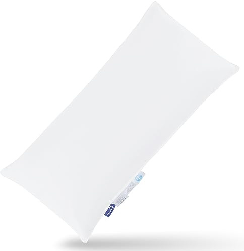 Uniency Cuscino in Piumino 40x80 cm, 3 Camere, Copricuscino in 100% Cotone, Imbottitura 800g: Esterno 90% Piumino e 10% Piume 100g, Interno 100% Piume 700g, Accogliente, Oeko-TEX e RDS|1 Pezzo