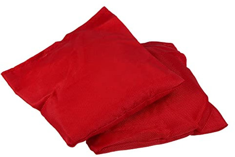 PATIKIL Bean Bag Set 2Pack Bohnensack Cornhole Sitzsäcke Segeltuch Sandsack Canvas Sandsäcke für Karneval Party Hand Wurfspiel Rot