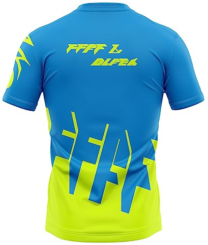 MTB Tops Maglia Uomo Maniche Corte Traspirante Maglia Mountain Bike Maglietta Abbigliamento Maglie Camicia Mountain Bike/MTB Traspirante e Assorbente dal Sudore Maglia estiva (GO13,L)