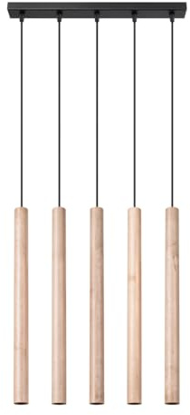 SOLLUX lighting Hängelampe Pendelleuchte Hängeleuchte Deckenlampe Lampe Decke Stahl 5 Flammig Pastelo