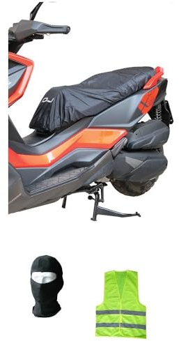 Compatible con Yamaha T-MAX Bronze MAX 530 Funda DE Asiento OJ Cobertura Impermeable para Asiento Protector DE Lluvia para SILLIN DE Moto TAMAÑO XL 120X75CM