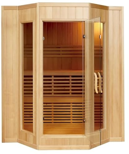Bagno Italia Sauna finlandesa 200 x 175 cm 4 plazas de madera canadiense accesorios incluidos