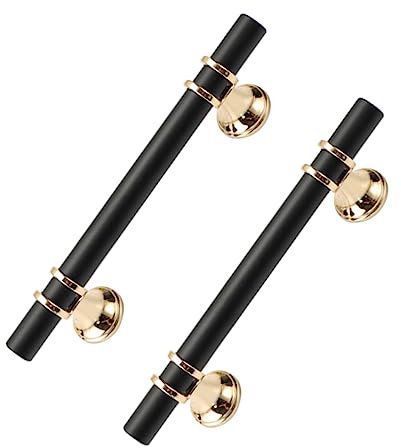 Veemoon 2st Handhaben Schwarze Knöpfe Schwarzes Dekor Vintage Schublade Messing Zieht Schrankknöpfe Aus Messing Schwarze Schubladengriffe Haustürgriff Möbel Weltraum Aluminium Antiquität