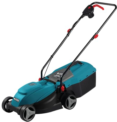 K&S Könner&Söhnen Tosaerba elettrico KS 32LM, potenza 1000 W, velocità a vuoto 3450 giri/min, larghezza di taglio 320 mm, altezza di taglio 25-45-65 mm, 3 posizioni, scatola raccolta erba 25 l