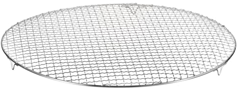 sourcing map Round Cooking Rack 16.7-inch Stainless Steel Cross Wire Barbecue Grill Net with 20mm Legs for Cooking Baking Steaming BBQ