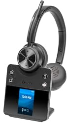 Poly Savi 7420 Office - Savi 7400 Series - Casque - on-Ear - DECT/Bluetooth - sans Fil - Réduction Active du Bruit - Noir - Certifié pour Microsoft Teams