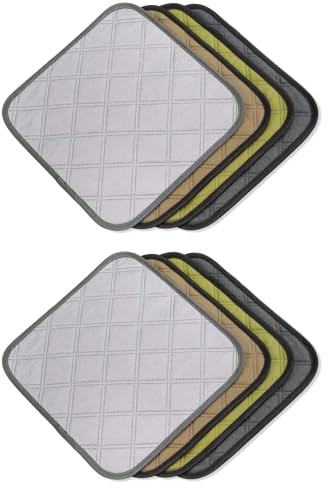 Xafrstyu Pipipads Meerschweinchen, 8 Stück 30x30cm Haustier Urin Unterlage Waschbar Bettwäsche Unterlage, Wasserdichter Anti-Rutsch Kleintier Pee Pads, für Chinchillas Kaninchen Hamster