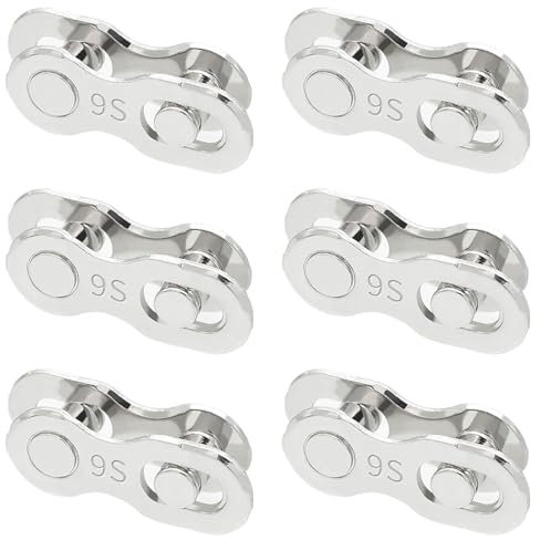 Chaîne de Vélo Maillons,3 paires Chaîne à 9 Vitesses de Vélo Vtt Attache Rapide Maillons Rapide pour Connecteur de Bicyclette en Accessoires