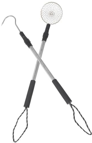 ibasenice Set De Tamis à Sable De Plage Multifonction avec Pelle à Coquillages Manche Télescopique Aluminium Tamis Détachable pour Chasse Aux Coquillages Et Chasse Aux Rochers Extérieur