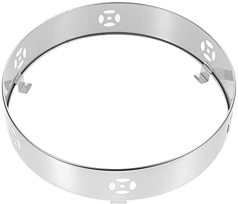 HOMSFOU 2 Stk Windschutz haube Herd Diffusor Hitze Kaminvorleger Liner Abs geldschrank aman Verbrennung Feuer-Schutz Isolierung Ofenkreis Topflappen aus Edelstahl Rostfreier Stahl Silver